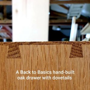 A back to basics hand-built oak drawer with dovetails